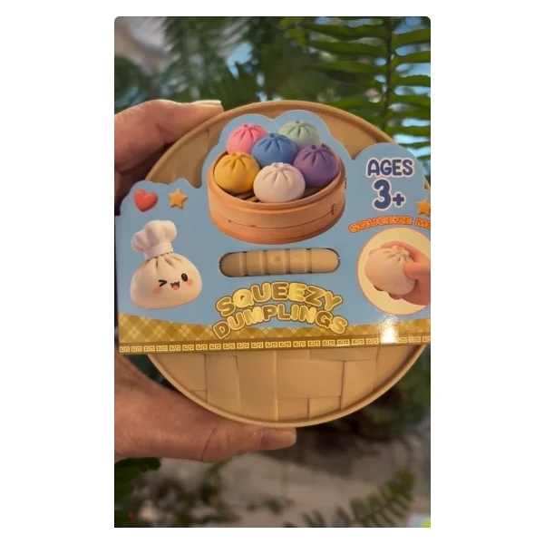 Twins Stars Dim Sum Viral Squishy Stres Topu Sıkılabilir Duyusal Oyuncak Çin Mantısı Kutu Şeklinde -10 Cm-1 Adet - Görsel 7