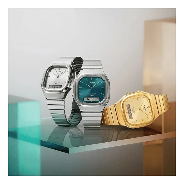Casio Standart AQ-240EG-9ADF Altın Kol Saati - Görsel 3