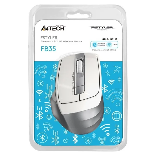 A4 Tech FB35 Optik Kablosuz Mouse - Görsel 2