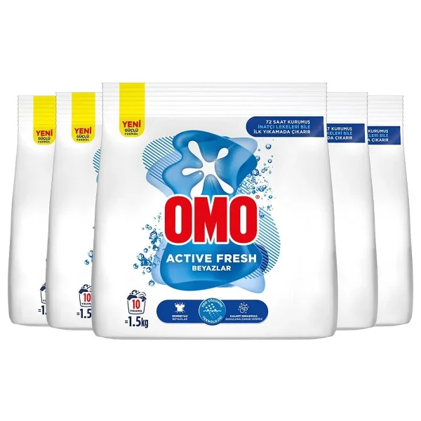 Omo Active Fresh Beyazlar için 1.5 kg Toz Deterjan - Görsel 10