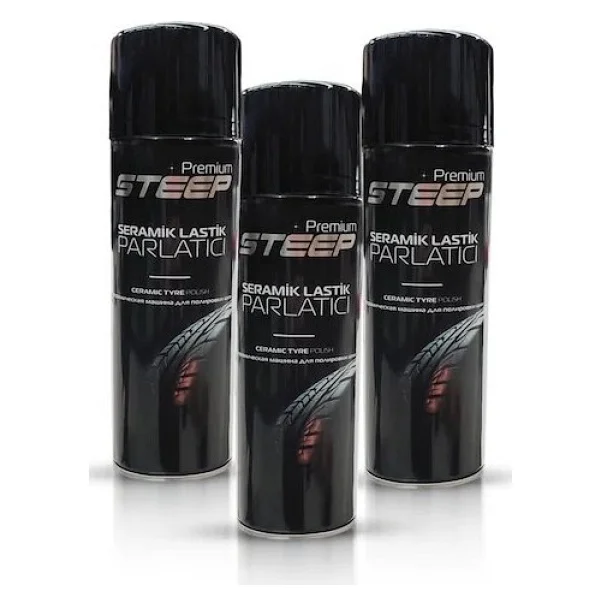 Steep Seramik Lastik & Tampon Parlatıcı Sprey 3 Adet 500Ml - Görsel 3