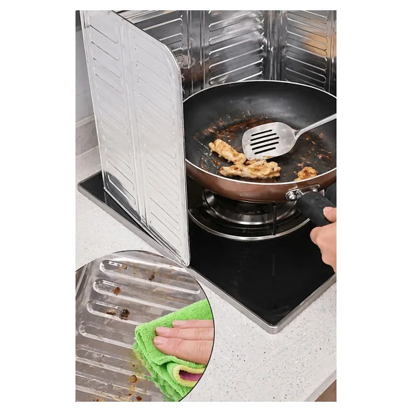 Omilife Katlanabilir Ocak Yağ Koruyucu Alüminyum Folyo Leke Önleyici Ocak Sıçrama Koruyucu 84x32.5 cm - Görsel 8
