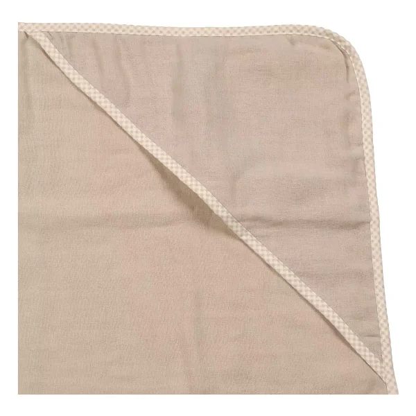 Ella Bonna %100 Pamuk Bebek Havlu Müslin Kundak Örtü 80X80CM Renk Seçenekli - Taş - Görsel 6