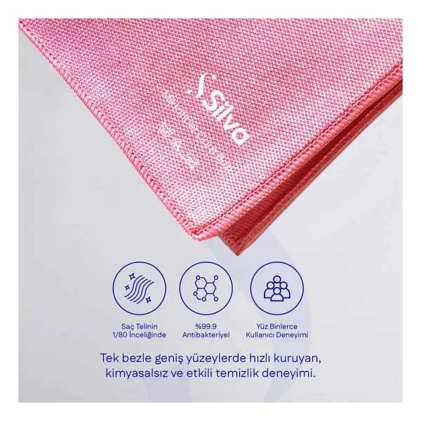 Silva Ultrafiber Premium 3'lü Cam Bezi (40x40 cm) - Görsel 5