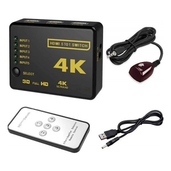 Alfais 4775 4K Ultra HD 5 Port HDMI Switch - Görsel 7