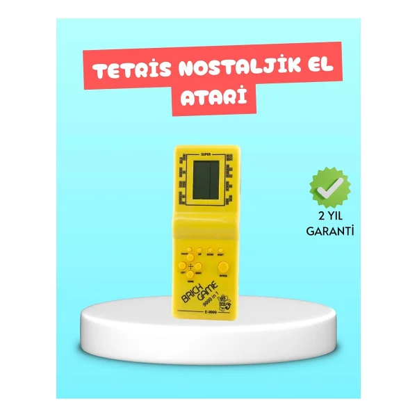 Mey Ithalat Taşınabilir El Aterisi Gameboy - Klasik Tetris Oyunu, Pil ile Çalışan Mini El Konsolu - Görsel 6