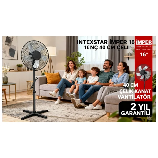 Germ Isı Imper 16INÇ 40 cm Sanayi Tipi Vantilatör Pervane Soğutucu 2yıl Garantili - Görsel 5