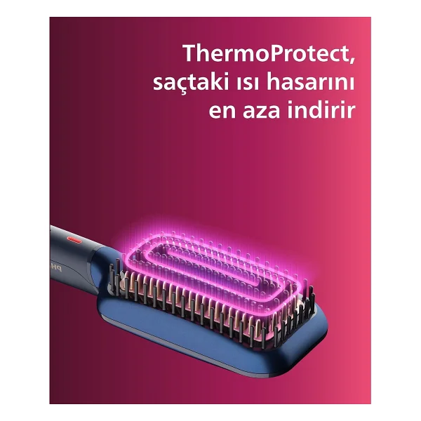 Philips Profesyonel Saç Düzleştirici Tarak, Pürüzsüz ve Dolgun Saçlar Yaratmak Için, 3 Farklı Isı Ayarı, 2 Yıl Türkiye Garantili - Görsel 6