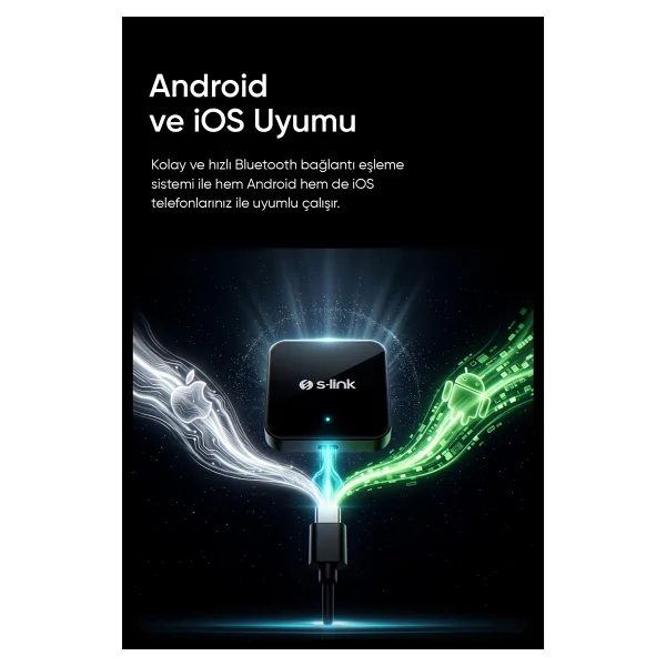 S-Link Carplay Aı Box NETFLIX-YOUTUBE-16GB Carplay Aı Box Adaptörü - Görsel 4