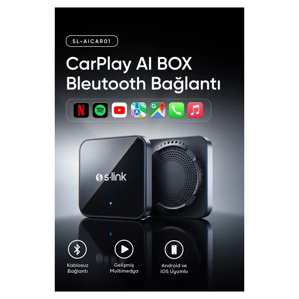 S-Link Carplay Aı Box NETFLIX-YOUTUBE-16GB Carplay Aı Box Adaptörü - Görsel 7