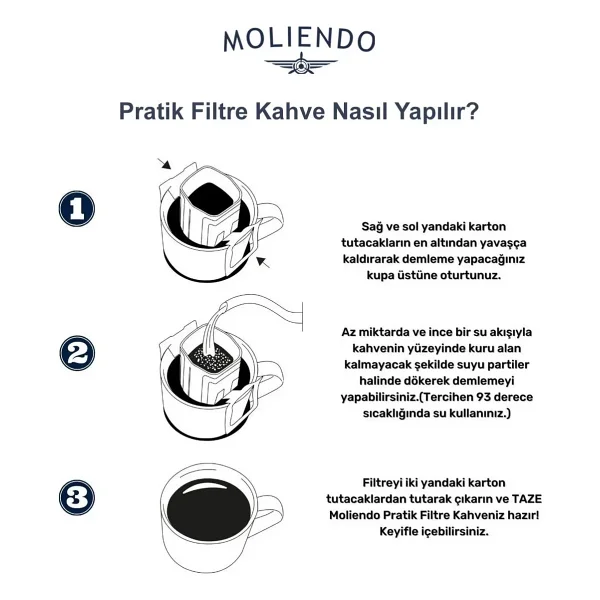Moliendo Honduras San Marcos SHG Pratik Filtre Kahve 10x10 gr - Görsel 5
