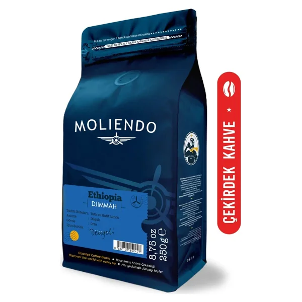 Moliendo Ethiopia Djimmah Çekirdek Kahve 250 gr - Görsel 8