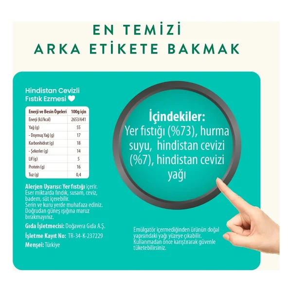 Wefood Hindistan Cevizli Fıstık Ezmesi 300 gr - Görsel 6