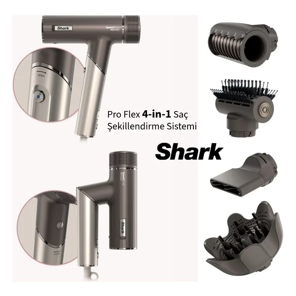 Shark SpeedStyle Pro Flex 4in1 Saç Şekillendirme Seti - Görsel 7