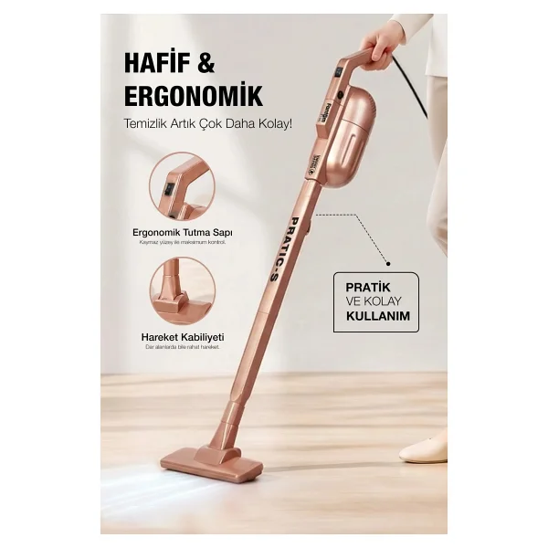 Fantom Pratik-S P 1200 Rose Gold Dikey Elektrikli Süpürge - Görsel 10