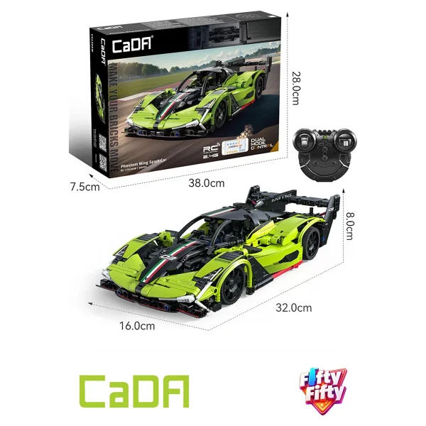 Cada Phantom Wing Sport Car C51303W Uzaktan Kumandalı 395 Parça Blok Oyuncak - Görsel 7