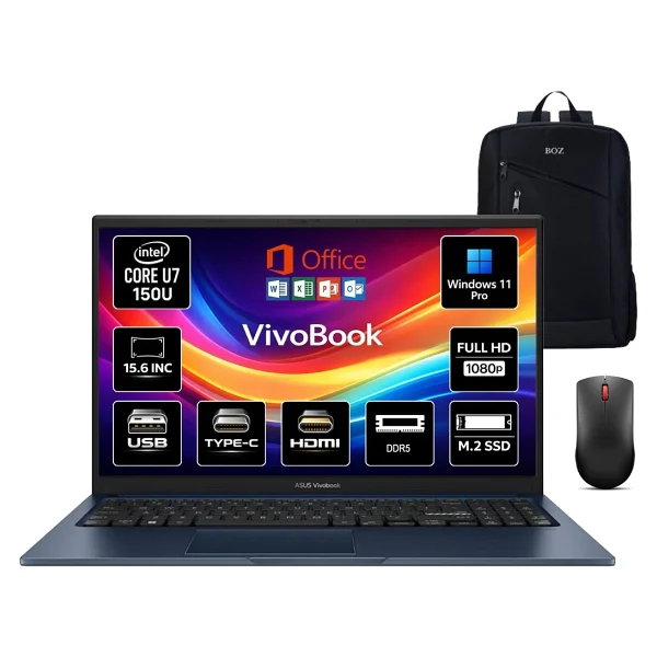 Asus VivoBook 15 X1504VA-BQ5456 Core 7 150U 8 GB 1 TB SSD Intel Graphics 15.6 - Görsel 8