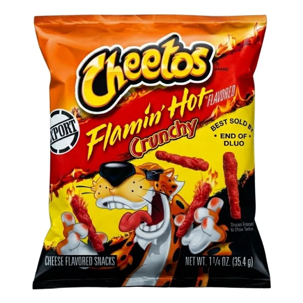 Cheetos Flamin' Hot Crunchy Cheese Flavored Snacks 35.4g - 35,4 gr - Görsel 2