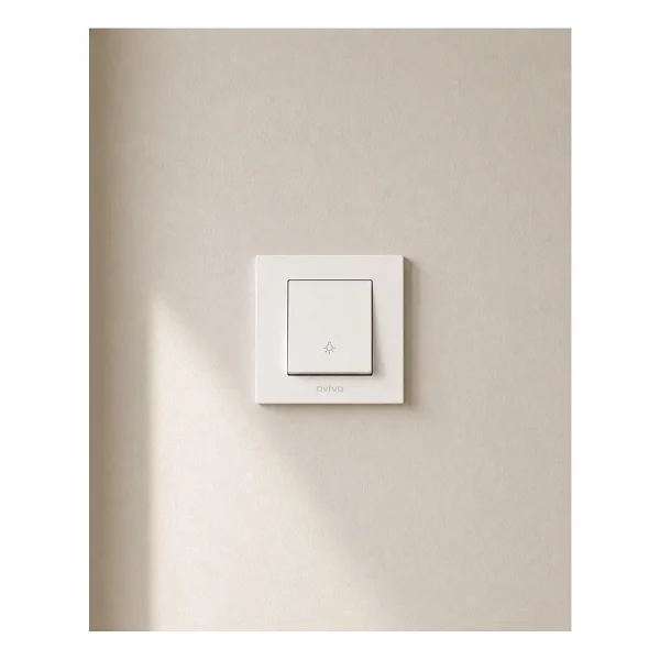 Ovivo Beyaz Light Anahtar Çerçeveli Ovivo - Görsel 2