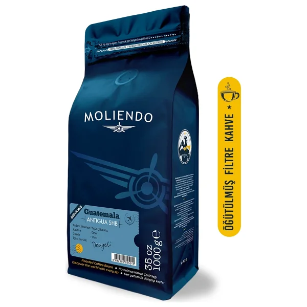 Moliendo Finest Coffee Guatemala Antigua SHB Yöresel Kahve Öğütülmüş Filtre Kahve 1 kg - Görsel 5
