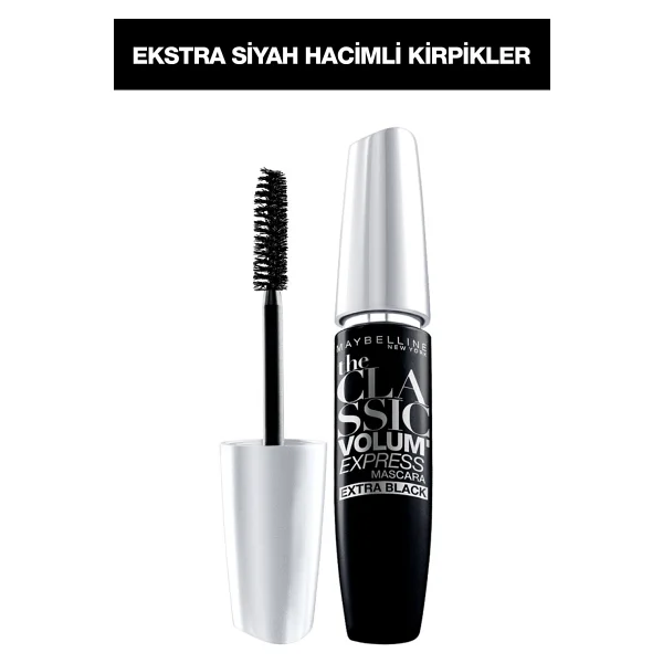 Maybelline The Classic Volum Express Extra Siyah Maskara - Görsel 7