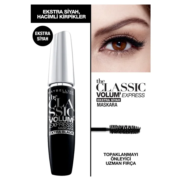 Maybelline The Classic Volum Express Extra Siyah Maskara - Görsel 4