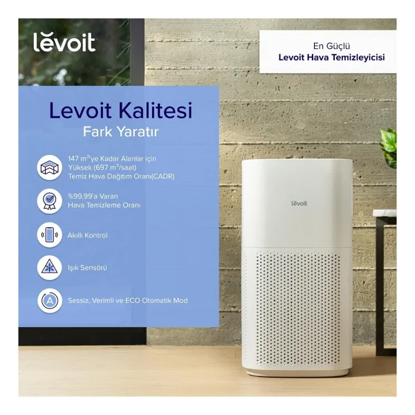 Levoit Core 600S Pro Akıllı Hava Temizleme Cihazı - Görsel 4