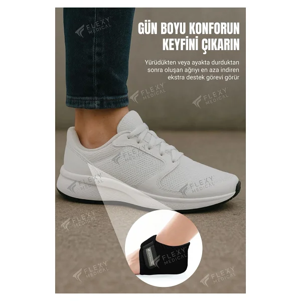Ortopedik Silikon Kumaş Topuk Çorabı 2 Adet Topukdikeni Tabanlık Ayak Nasır Çatlak Topuk Ağrısı - Görsel 7