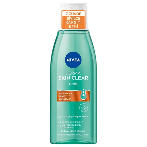 NIVEA Derma Skin Clear Sivilce Karşıtı Tonik 200 ml X 5 ADET - Görsel 4