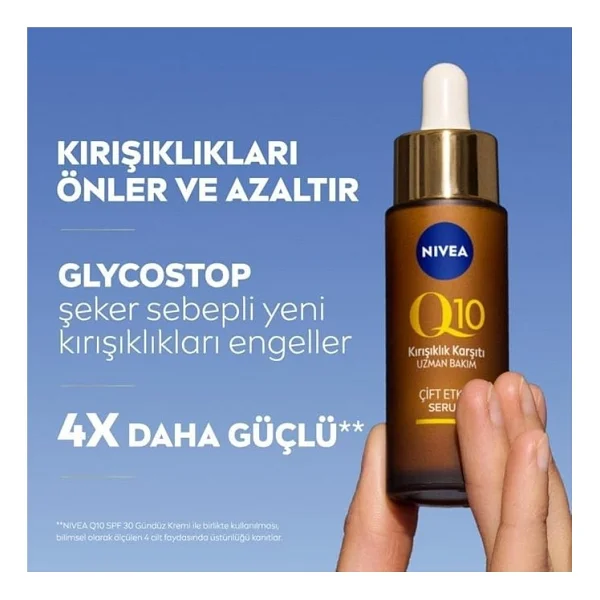 NIVEA Q10 Kırışıklık Karşıtı Çift Etkili Serum 30ml X 3 ADET - Görsel 3