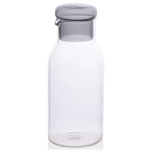 The Mia Cam Şişe Gri Kapaklı 9X23 cm - Şeffaf - 800 ml - Görsel 3