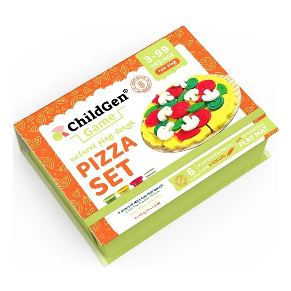 ChildGen Pizza Sahneli Oyun Hamuru Kutusu - Görsel 8