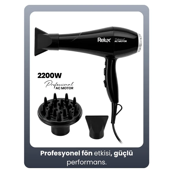 Relux RHD2200 2200 W Saç Kurutma Makinesi - Görsel 4