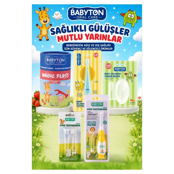 Babyton Magic Floss Çilek Aromalı 30'lu Çocuk Diş İpi - Görsel 4