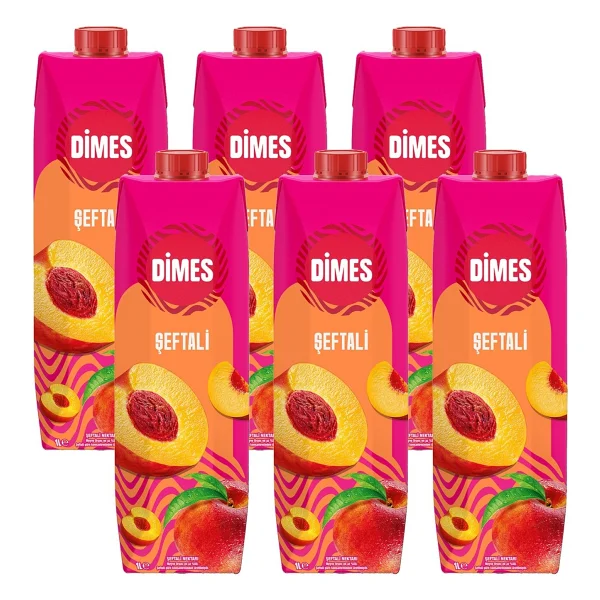 Dimes Şeftali Meyve Suyu 1 Lt x 6 Adet - Görsel 3
