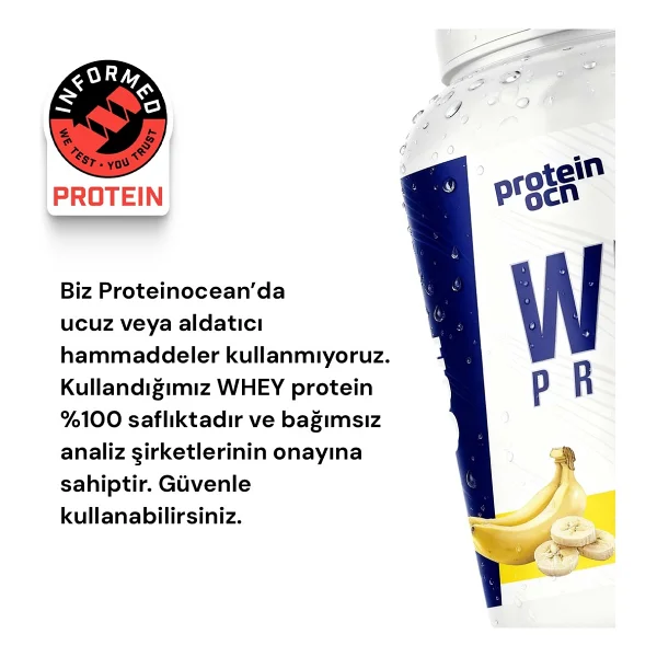 Proteinocean 1600 gr Muz Aromalı Whey Protein Tozu - Görsel 2
