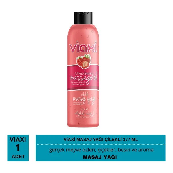 Viaxi Çilek Aromalı 177 ml Masaj Yağı - Görsel 2