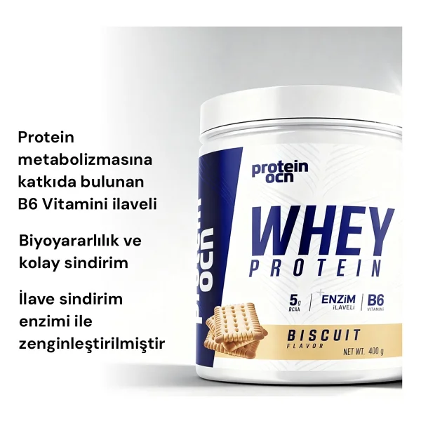 Proteinocean 400 gr Bisküvi Aromalı Whey Protein Tozu - Görsel 4