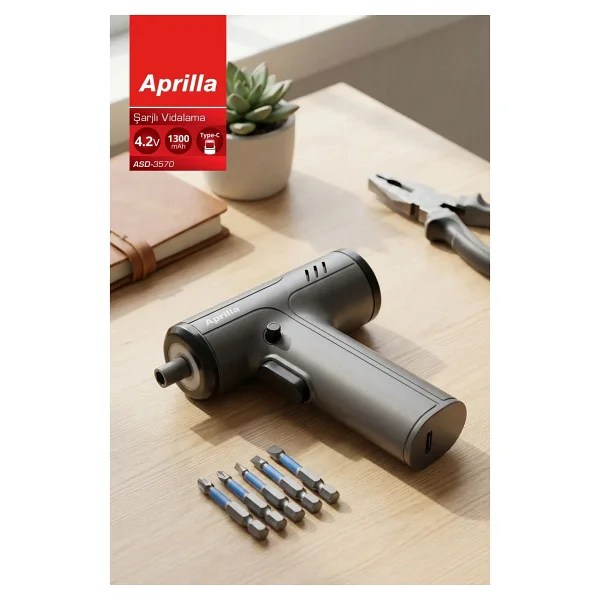 Aprilla ASD-3570 Şarjlı Vidalama Makinesi - Görsel 8