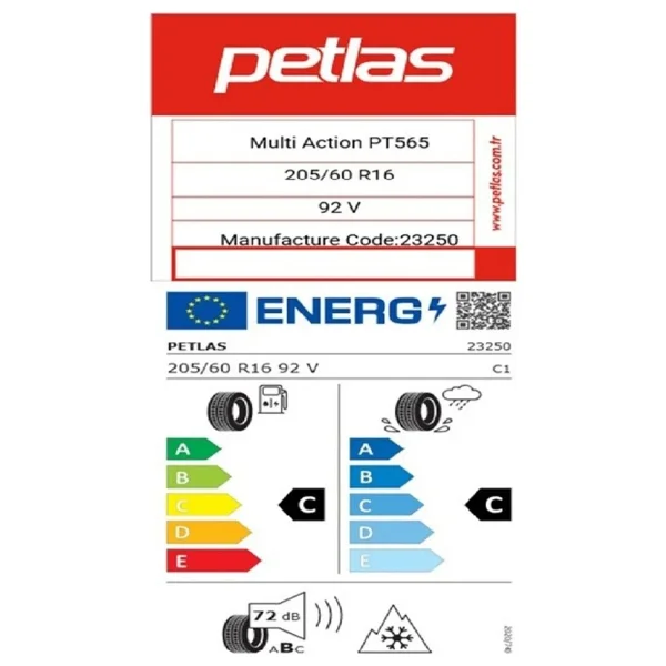 Petlas Multi Action PT565 205/60 R16 92V 4 Mevsim Lastik - Görsel 6