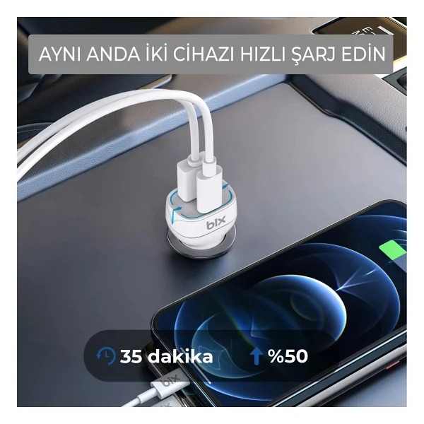Bix BX-CCP36 36 W Hızlı Araç Şarj Aleti - Görsel 7