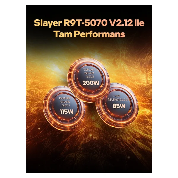 Game Garaj Slayer R9T-5070 V2.12 C7 Ryzen 9 8945HX 16 GB 1 TB SSD RTX5070 16" WQXGA Gaming Laptop - Görsel 4