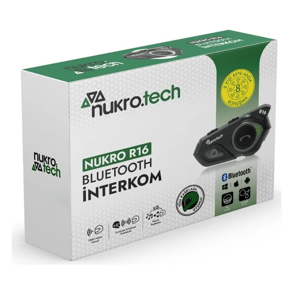 Nukrotech Nukro R16 Bluetooth Intercom - Görsel 2