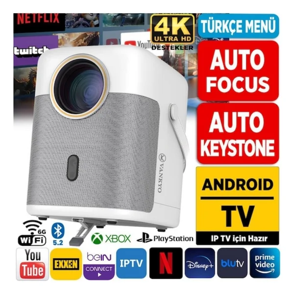 Vankyo H300A Full HD Wi-Fi Android Taşınabilir Projeksiyon Cihazı - Görsel 8