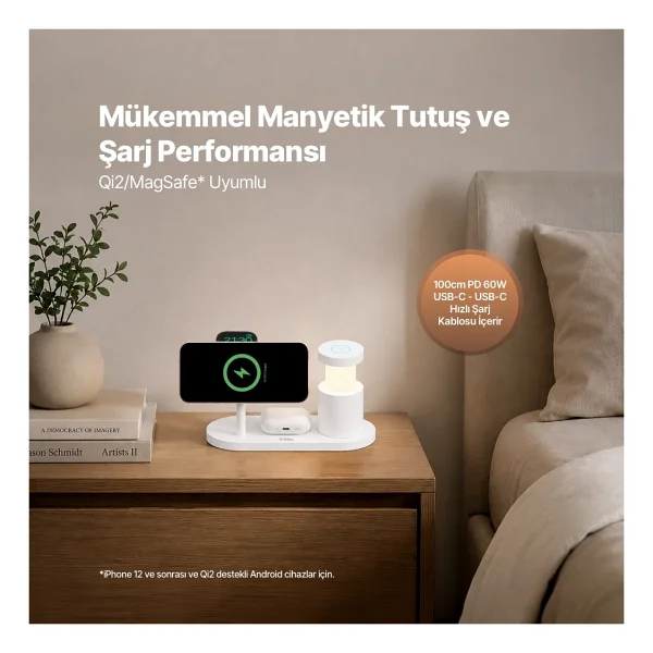 Ttec AirCharger Lumin Pro 2 2KS46 4in1 MagSafe Kablosuz Hızlı Şarj Aleti - Görsel 10