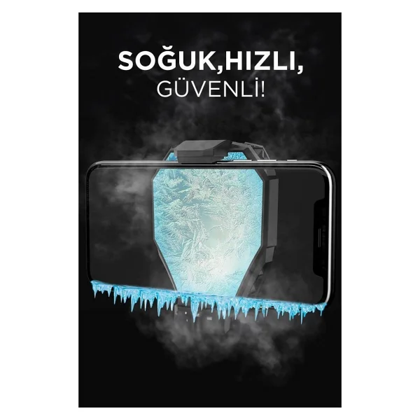 Torima Kablolu Cep Telefon Soğutucu Oyuncu Radyatör Soğutma Fanı ACC30 Siyah - Görsel 2
