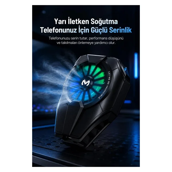 Torima Kablolu Cep Telefon Soğutucu Oyuncu Radyatör Soğutma Fanı ACC30 Siyah - Görsel 3