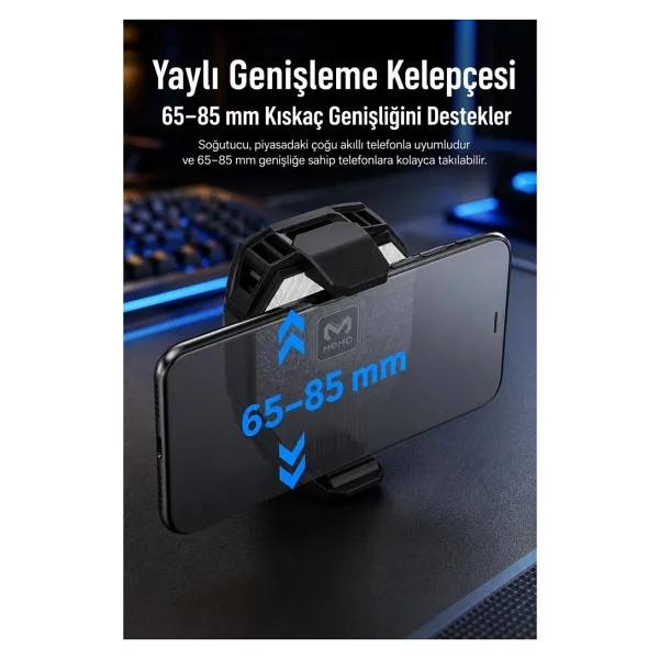 Torima Kablolu Cep Telefon Soğutucu Oyuncu Radyatör Soğutma Fanı ACC30 Siyah - Görsel 5