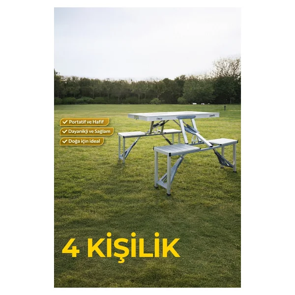 ROBO 4 Kişilik Katlanır Kamp Masası - Görsel 5