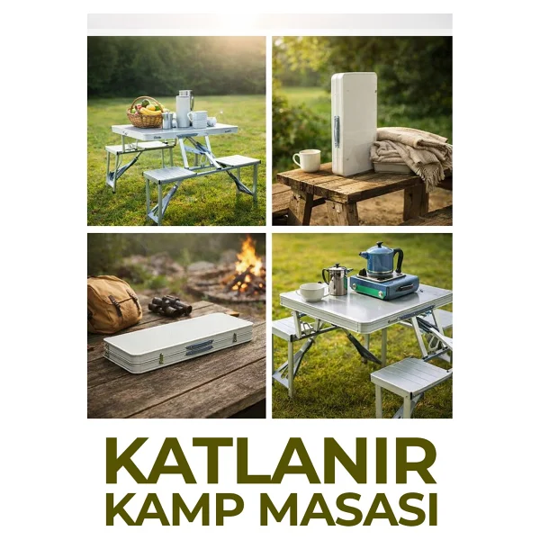 ROBO 4 Kişilik Katlanır Kamp Masası - Görsel 6